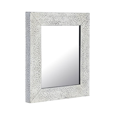 Gray Iron Antique Mirror Large