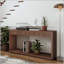 Console 60 po avec 2 tiroirs et placage de bois-1289241175