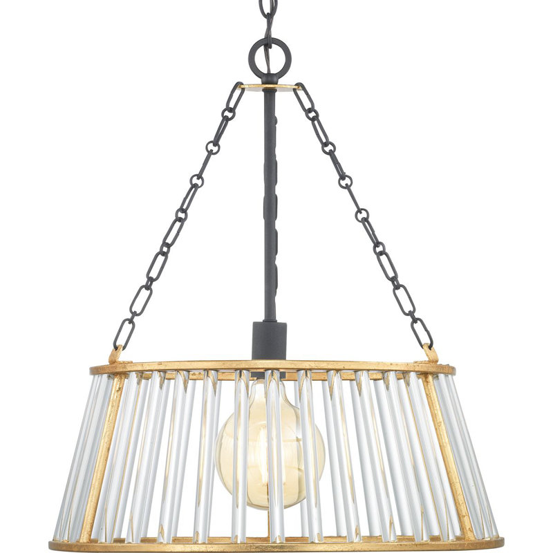 Luminaire suspendu conique à 1 lumière Alidge, H 23 po x l 20 po x P 20 po