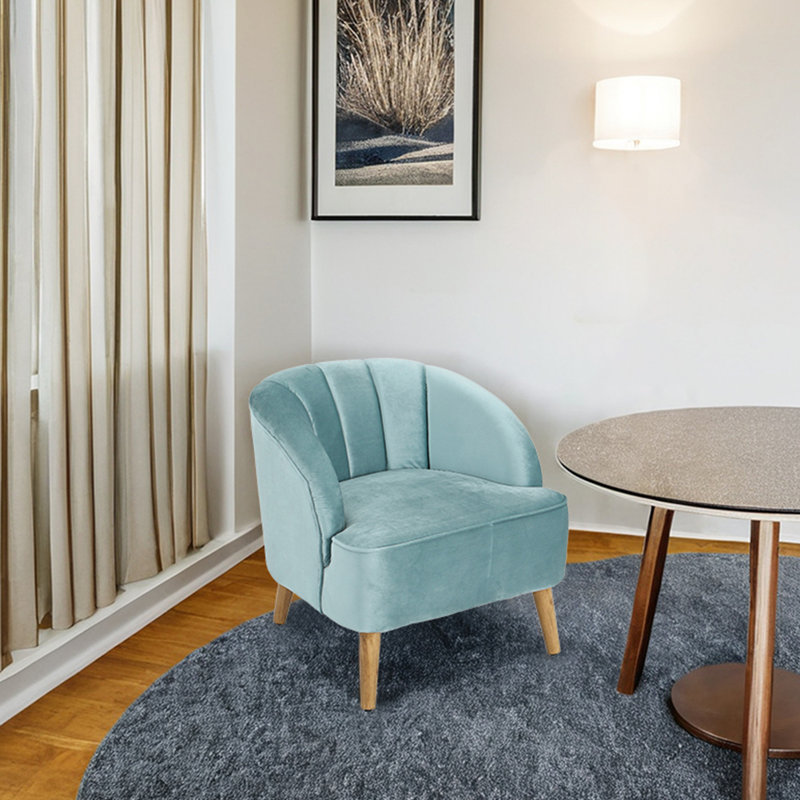 Fauteuil Aaraon, Velours bleu