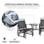 Balancelle avec chaises coulissantes et table centrale Backyard 2 de Backyard - Fauteuil de jardin noir, finition