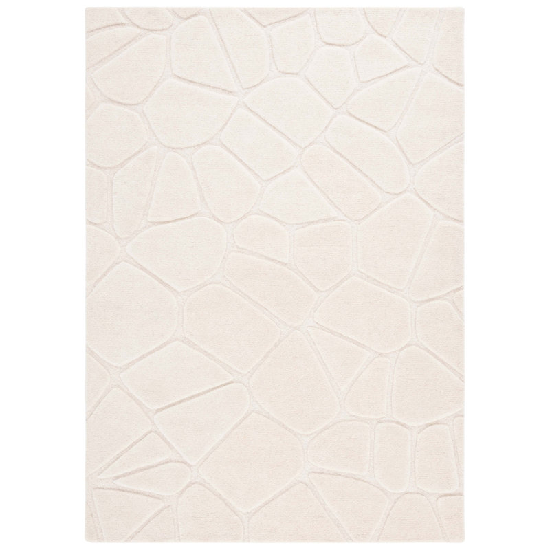 Tapis ivoire en laine touffeté à la main Bigelow, Carré 6 pi