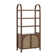 Boho 3-Shelf Bookshelf Cabinet With Rattan Doors
