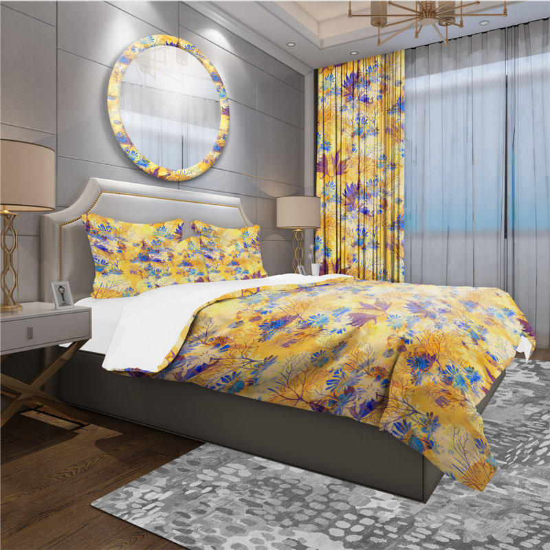 Ensemble de housse de couette moderne et contemporaine, Housse simple + 1 taie décorative