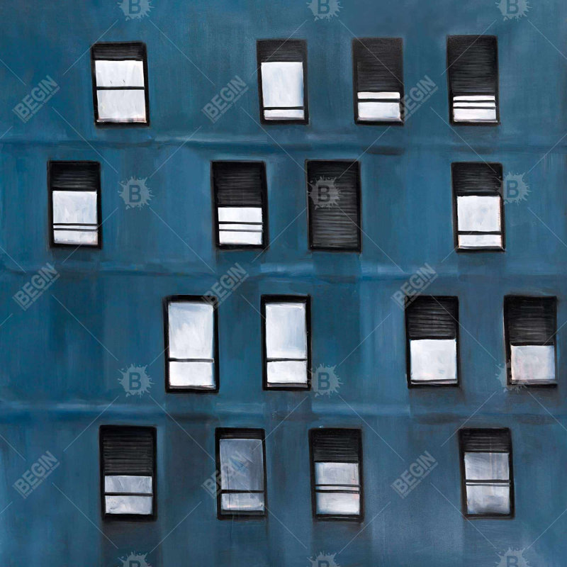 Urban Construction - Toile encadrée contemporaine