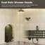 Système de douche thermostatique à haute pression avec deux pommes de douche et barre coulissante réglable
