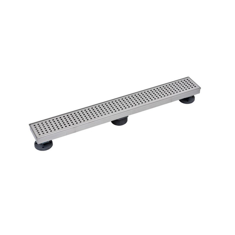 Grille carrée pour drain de douche Designline, Noir mat, 28"
