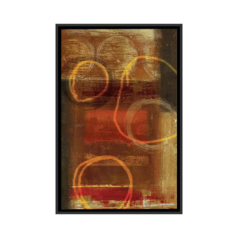« interlocked iii », impression sur toile, H 26 po x l 18 po x P 1,5 po, Toile avec cadre noir, Pas de tapis
