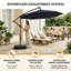 Parasol d'extérieur en porte-à-faux à DEL 10 pi-1223539211