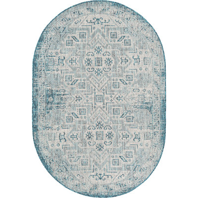 Tapis d'extérieur couleur bleu