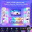 5-Tier Corner Bookshelf with RGB LED Lights, App Control, Motion Sensor, Tempered Glass Panels and MDF Frame-304105323