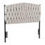 Tête de lit simple en métal noir et tissu crème-597587049