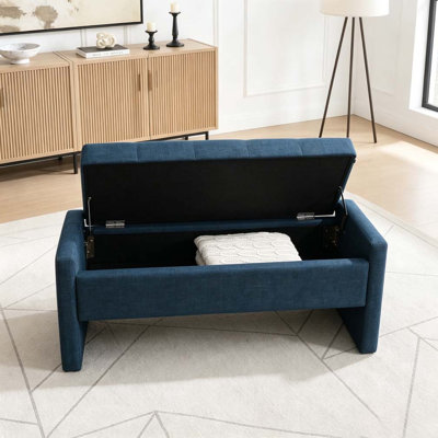 Modern Bed End Bench with Storage