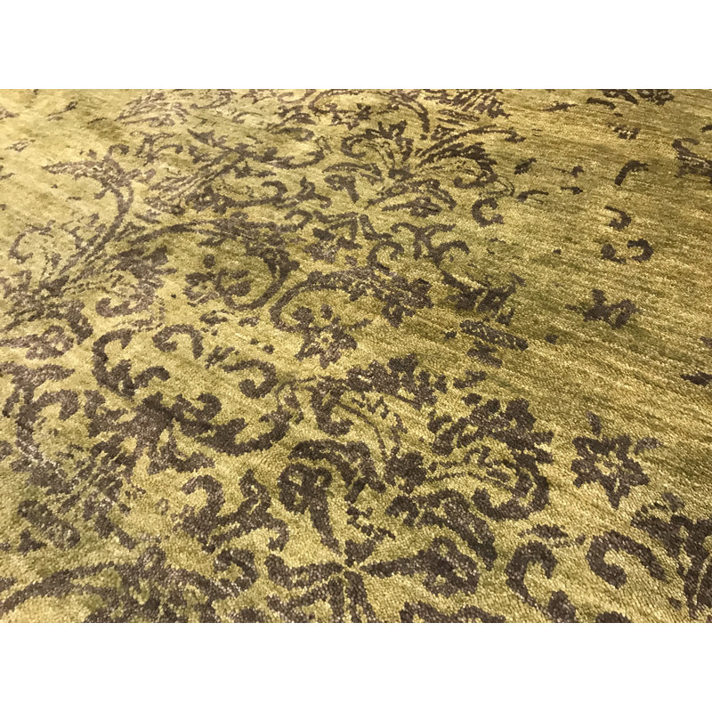 Hand-Knotted High-Quality Beige and Brown Area Rug