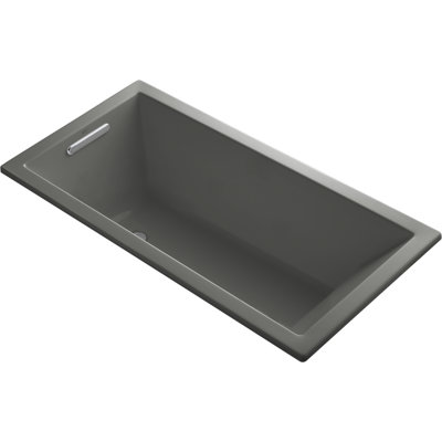Underscore 60" x 30" Drop-In or Undermount Acrylic Soaking Bathtub with Sloped Backrest