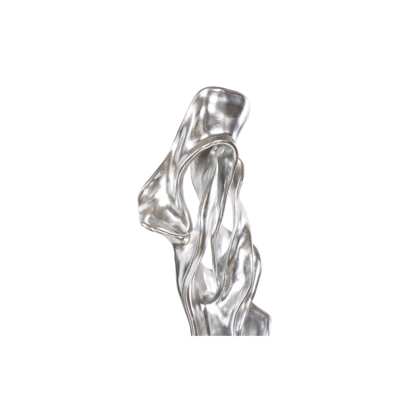Cast Coupé Dancing Sculpture, Silver Leaf