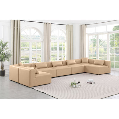 Canapé modulaire en similicuir de 7 pièces Houswerth