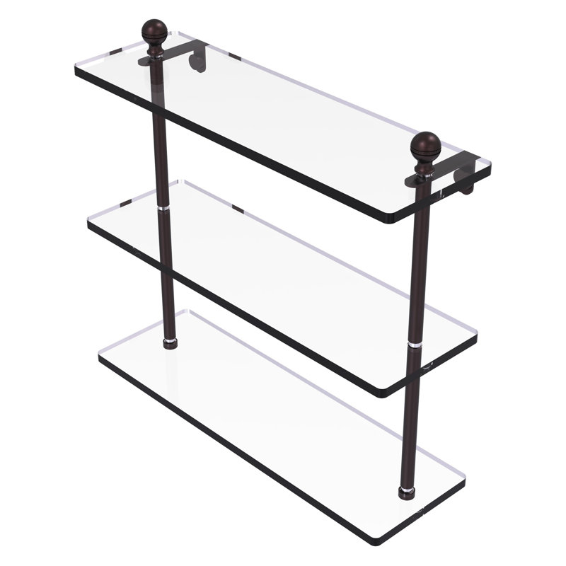Morosini 3 Piece Tiered Shelf, 16", Antique Bronze
