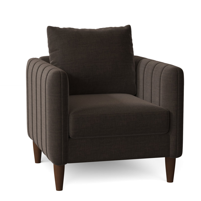 Kaveen Upholstered Armchair, Espresso, Hill Sesame