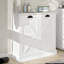 Armoire de trieur de linge inclinable à deux compartiments avec peinture UV élégante et sacs amovibles pour un rangement organisé