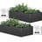 8X4x2ft Large Galvanized Raised Garden Bed Kit With Gloves,Cream-840954990-854798056