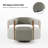 Alke 29.5"W Upholstered Swivel Barrel Chair with Solid Wood Armrests-102404167