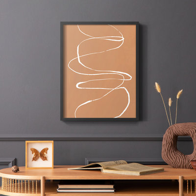 Terracotta Drift I Framed Print - Solid Wood