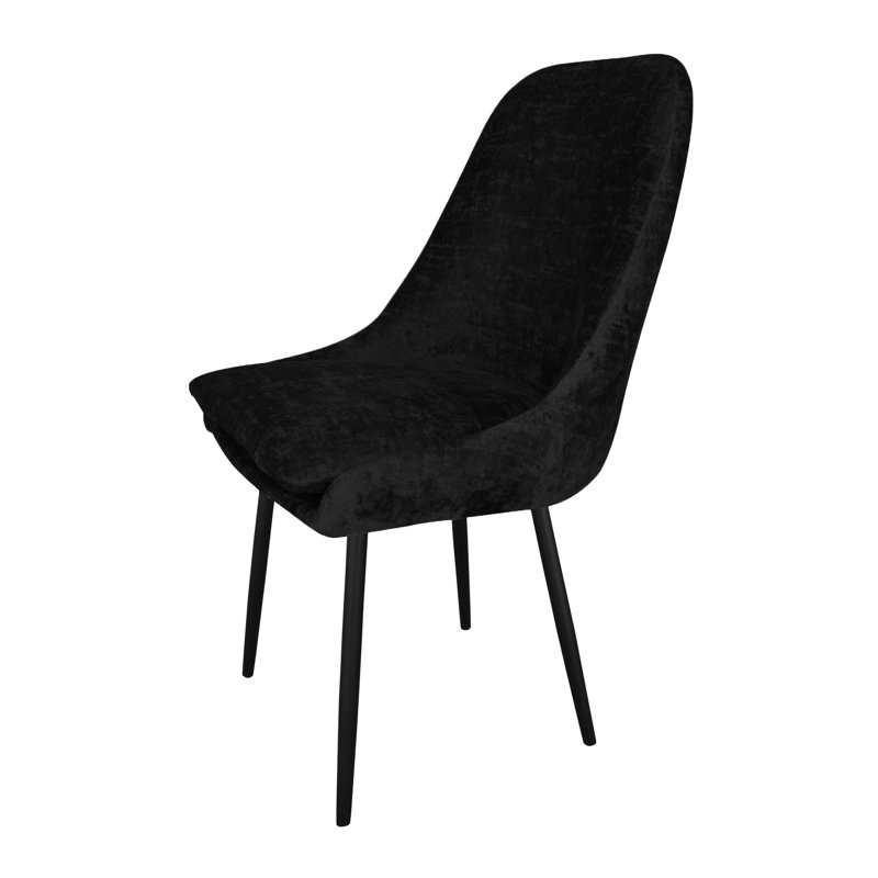 Misty 50cm H Upholstered Side Chair, Black