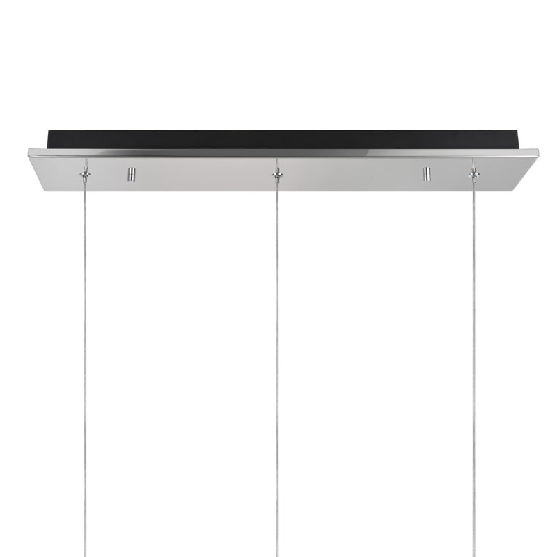3 - Light LED Kitchen Island Pendant, Chrome