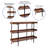 3 Shelf Storage Display Unit Bookcase with Metal Frame