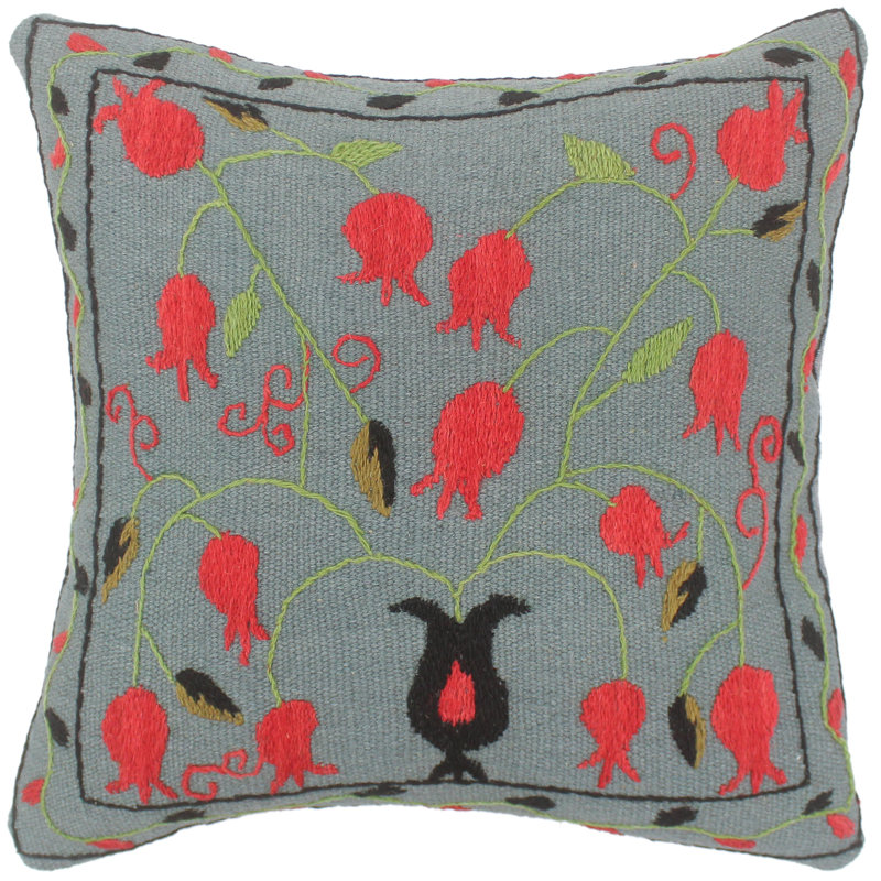 Coussin fait à la main éclectique Kilim Suzani