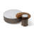 Modern Round White Nesting Coffee Table Set