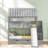 Space-saving Gray Twin House Bunk Beds With Storage And Slide