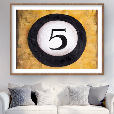 Billiard Ball No5 - reproduction encadrée matte pour la décoration intérieure