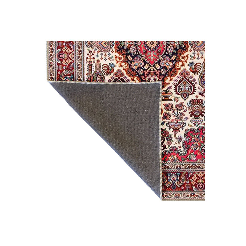 Tapis rose lavable à la machine, Sous-tapis carré 3 pi 3 po inclus