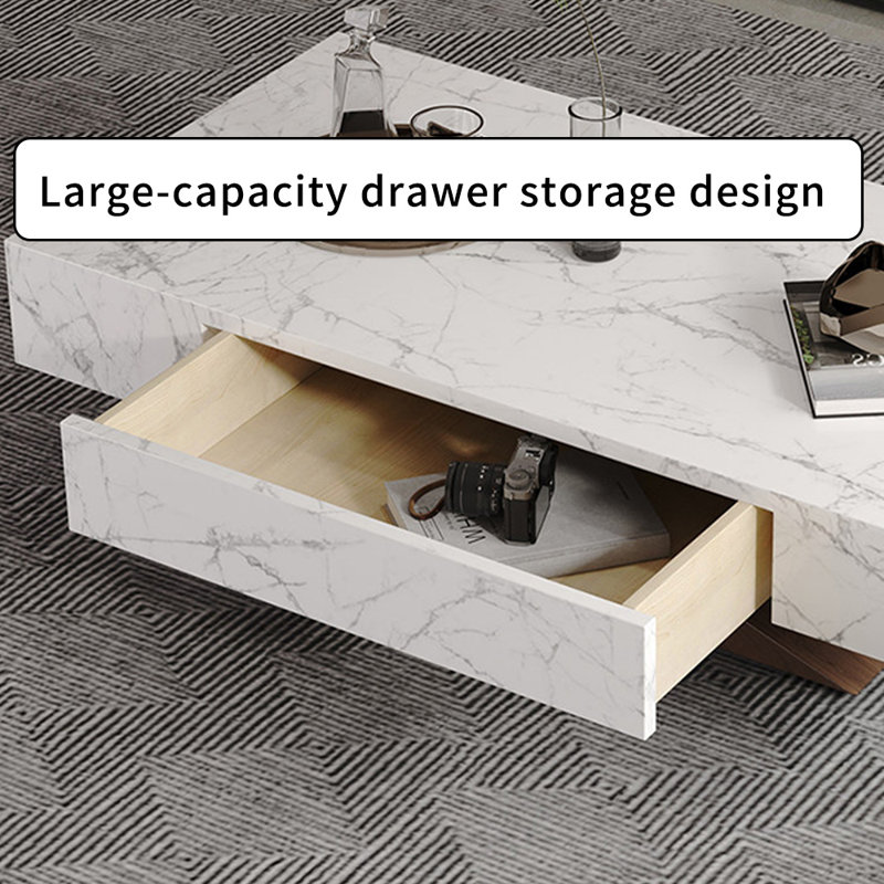 Table basse simple et moderne avec rangement pour salon, 17,71 po H x 51,18 po L x 27,55 po l