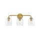 Attamore 3 Light Transparent Dimmable Vanity Light