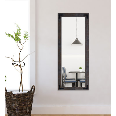 Heavner Solid Wood Flat Wall Mirror