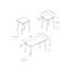 Ensemble de table, ensemble de 3 pièces, décor, café, bout, salon, stratifié noyer, contemporain, moderne-322076776