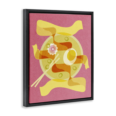 Retro Mod Ramen Bowl Floating Frame, design by Lil' Rue
