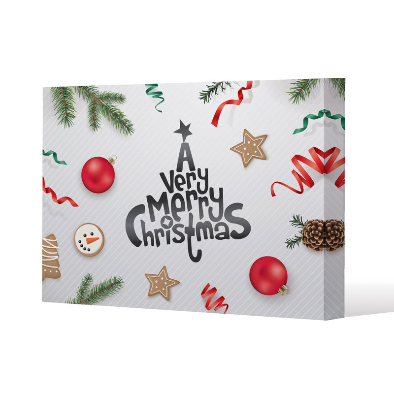 Christmas Gift Box - Wrapped Canvas Print, 101cm H x 101cm W