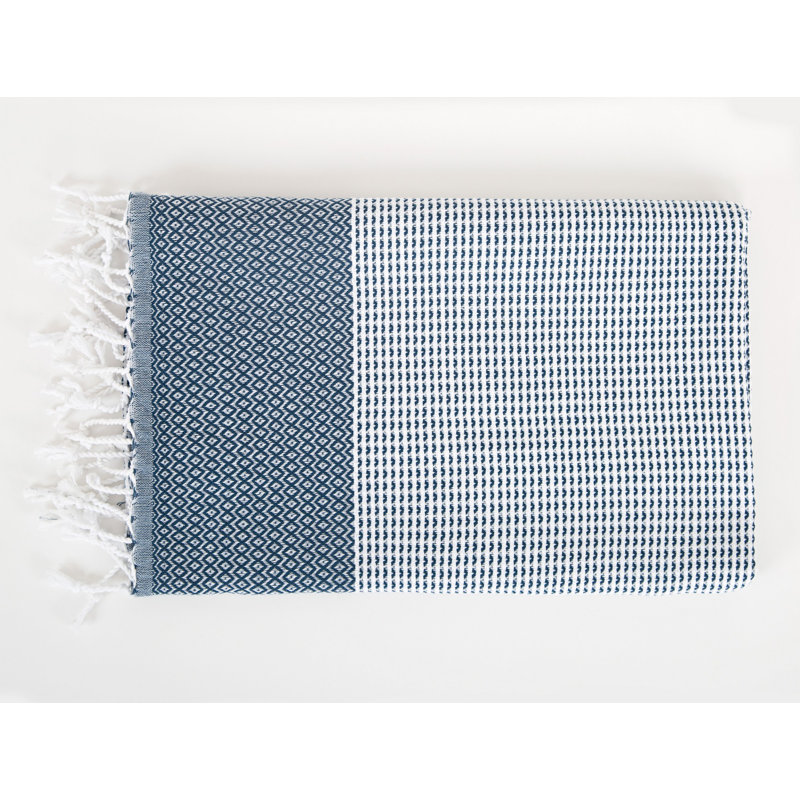 Serviette de plage 100% coton Mervin, Bleu