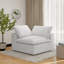 Fauteuil d'angle à housse en lin mélangé-543301429