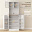 Garde-manger avec support pour micro-ondes et 8 tablettes de porte