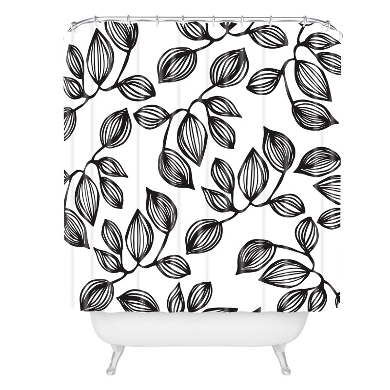 Rideau de douche simple leaves