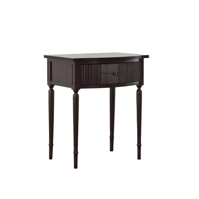 Amarine Solid Wood End Table with Storage