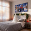 «Christmas Christmas Truck In Snowy Village Scene», ensemble de 3 impressions sur toile