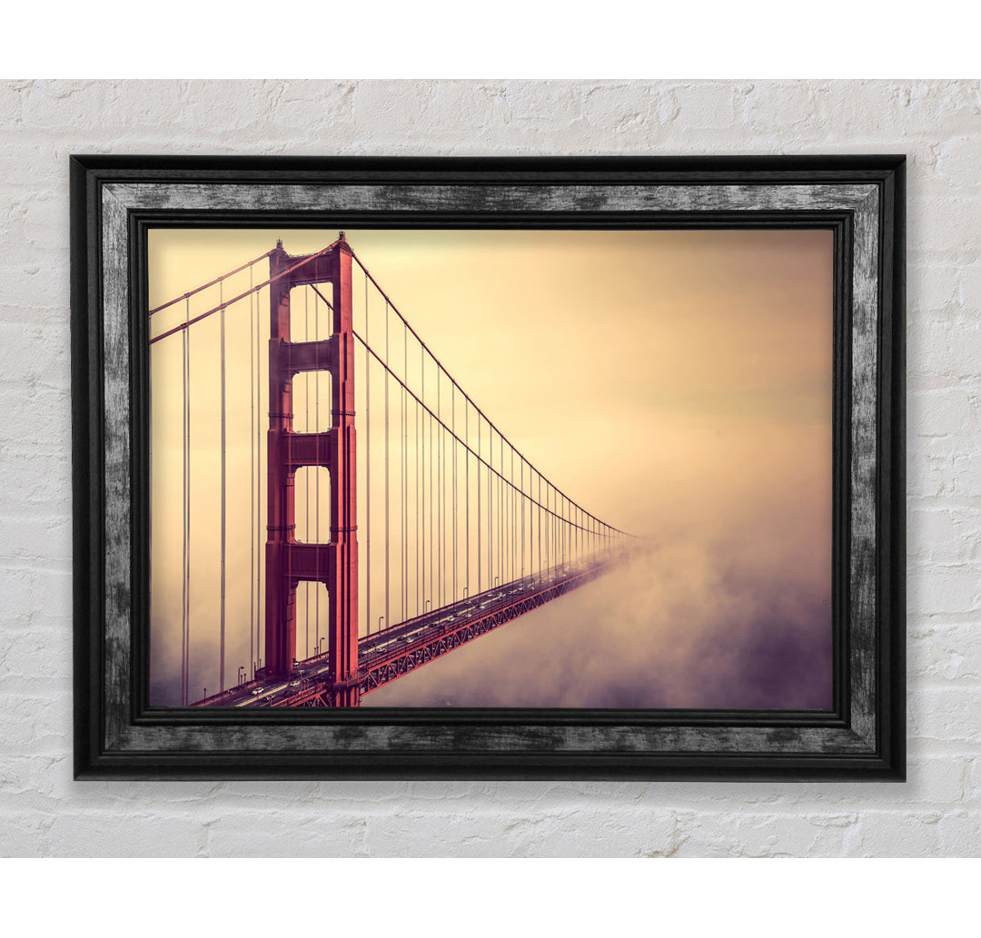 Golden Gate Bridge Nebel Gerahmter Druck