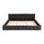 Lit plateforme moderne capitonné en tissu chenille, tête de lit capitonnée, cadre bas et stable, sommier non requis-1109523070-1302005913