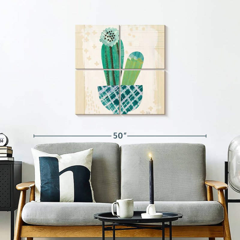 Harnek Collage Cactus III, 26" H x 26" W